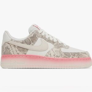 Nike Air Force 1 NEBULA snakeskin pink fade 5  5.5 womens